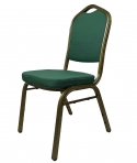 Krzesło bankietowe GREEN STEEL, zielone, rama młotkowa 